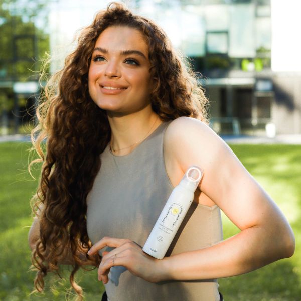 Набор комплексной солнцезащиты SPF Summer box Nude + Косметичка желтая, 22х15 см