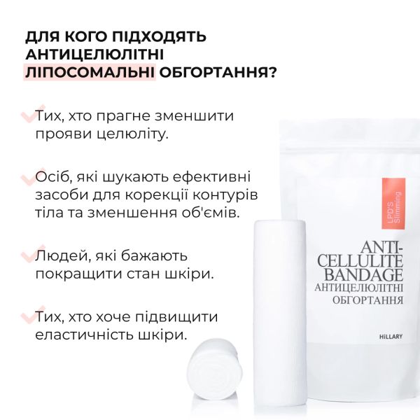 Набор антицеллюлитных охлаждающих обертываний Hillary Cooling Anti-Cellulite Wrap Set