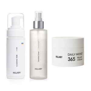 Комплект ухода для нормальной и комбинированной кожи лица Hillary Basic Skincare Set for Normal & Combination Skin