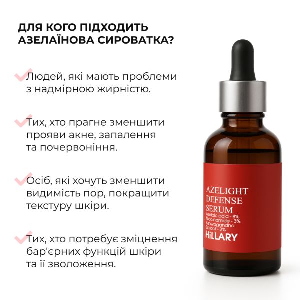 Набор для увлажнения и осветления тона кожи лица с азелаиновой кислотой Hillary Hydration & Azelaic Brightening Set