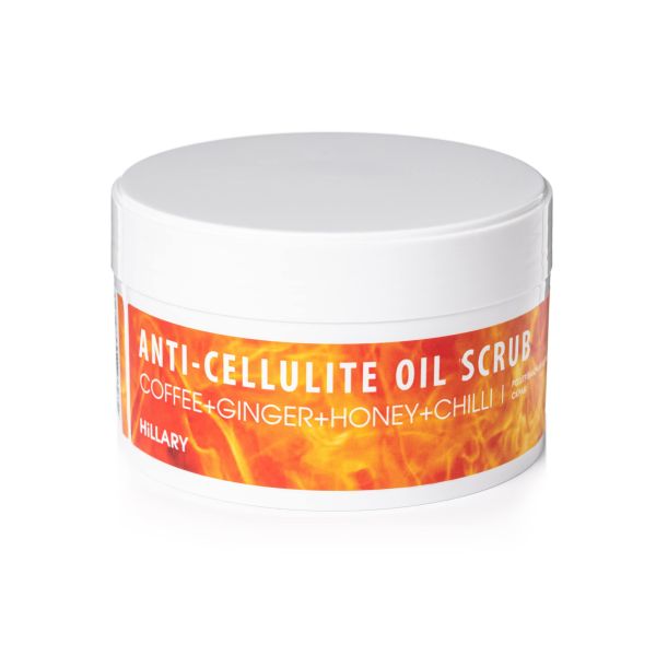Антицеллюлитный разогревающий скраб для тела Hillary Anti-cellulite Oil Scrub, 200 г