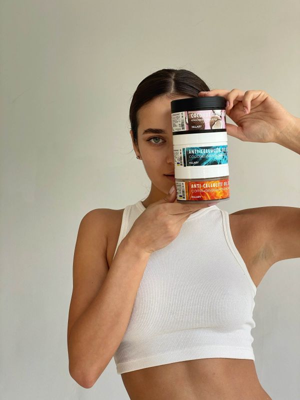 Антицеллюлитный разогревающий скраб для тела Hillary Anti-cellulite Oil Scrub, 200 г