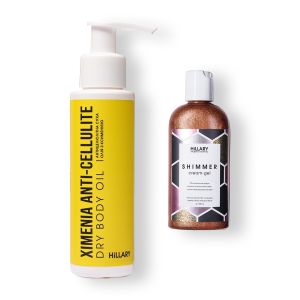 Антицеллюлитное сухое масло с ксименией + Шиммер крем-гель