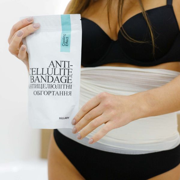 Антицеллюлитное обертывание + жидкость с охлаждающим эффектом Hillary Anti-cellulite Cooling Effect (12 процедур)
