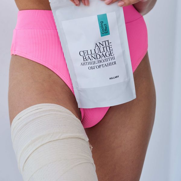 Антицеллюлитное обертывание + жидкость с охлаждающим эффектом Hillary Anti-cellulite Cooling Effect (6 процедур)