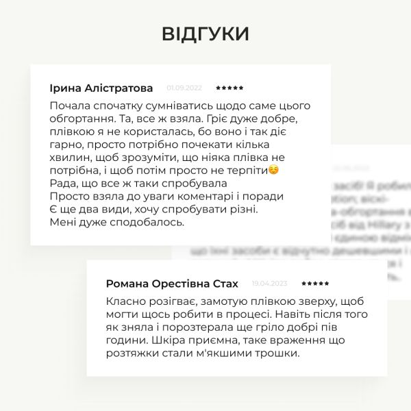 Антицелюлітні обгортання з розігрівальним ефектом Hillary Anti-cellulite Bandage Warming Effect