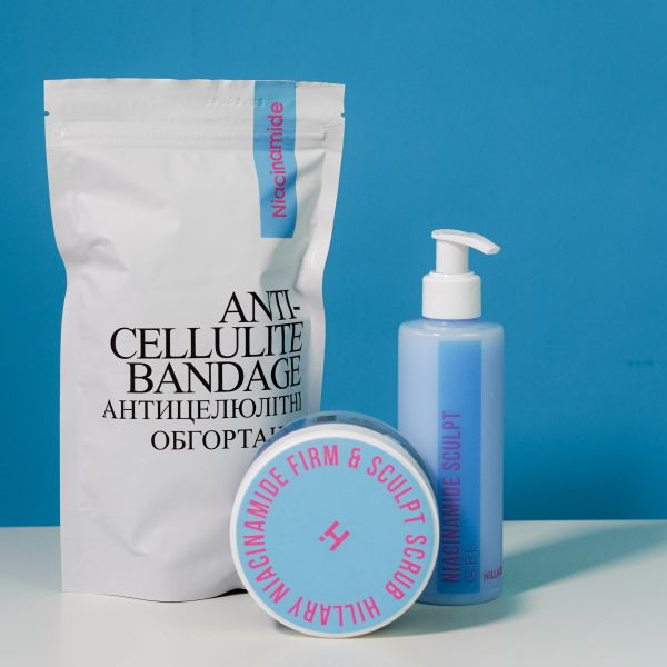 Антицеллюлитные моделирующие обертывания для тела с ниацинамидом Hillary Niacinamide Cold Slim