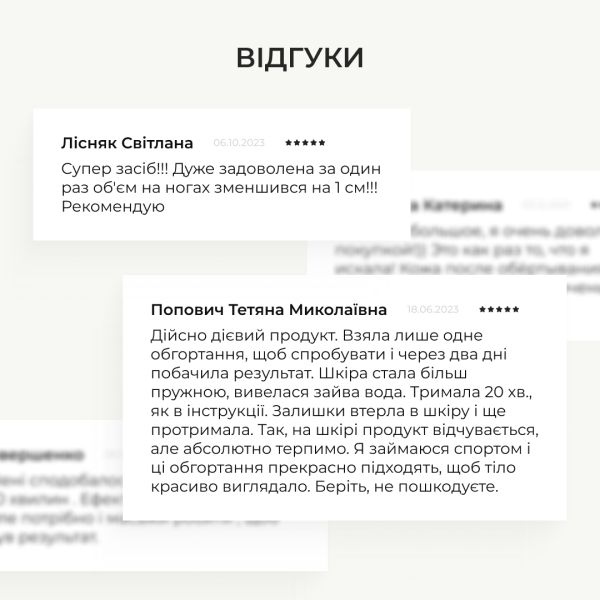 Антицеллюлитный набор Пять видов обертываний Hillary Five-Way Cellulite Defeat