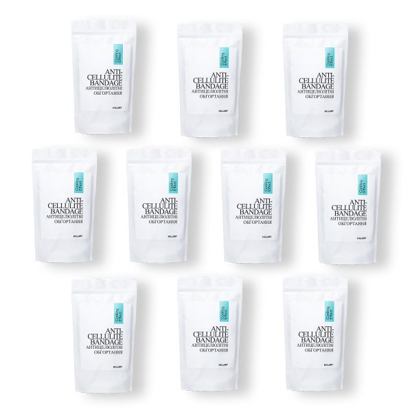 Комплекс охлаждающих антицеллюлитных обертываний Hillary Anti-Cellulite Pro Max cooling effect (10 уп.)