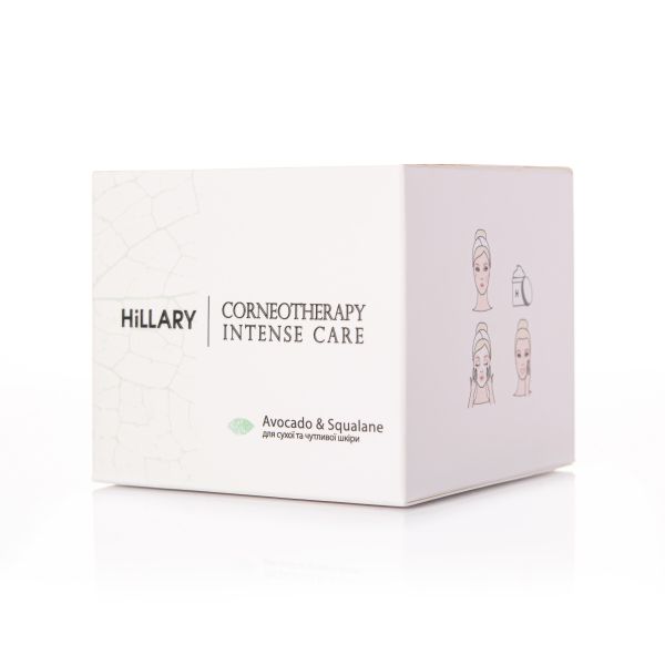 Крем для сухої та чутливої шкіри Hillary Corneotherapy Intense Сare Avocado & Squalane, 50 мл