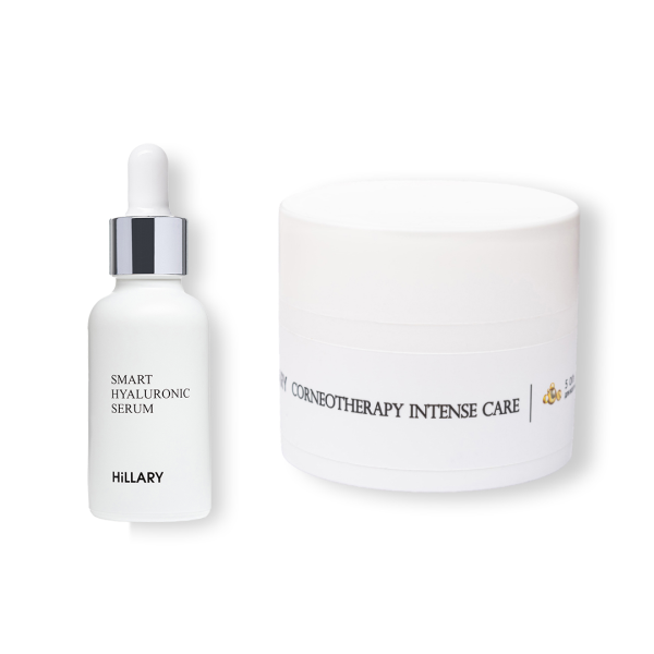 Гиалуроновая сыворотка Smart Hyaluronic + Крем для всех типов кожи Corneotherapy Intense Сare 5 oil’s