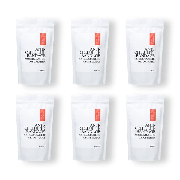 Курс Антицеллюлитных липосомальных обертываний Hillary Anti-cellulite Bandage LPD'S Slimming (6 уп,)