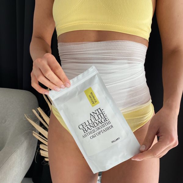 Курс Антицеллюлитных обертываний с маслом ксимении Hillary Anti-cellulite Bandage African Ximenia (6 уп,)