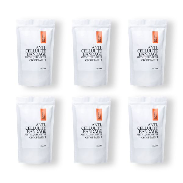 Курс разогревающих антицеллюлитных обертываний для тела Hillary Anti-Cellulite Pro (6 уп,)