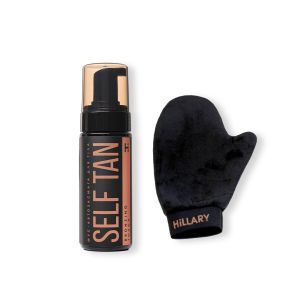Мусс-автозагар для тела Hillary Self Tan Bronzing Touch + Перчатка-аппликатор для автозагара