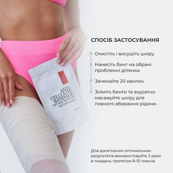 Набор антицеллюлитных липосомальных обертываний + жидкость Hillary Anti-cellulite LPD'S Slimming (6 процедур)