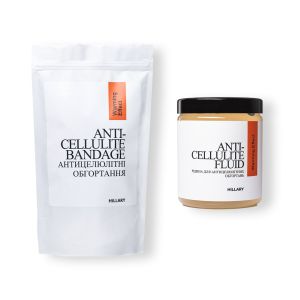 Набор Антицеллюлитное обертывание + жидкость с разогревающим эффектом Hillary Anti-cellulite Warming Effect (6 процедур)