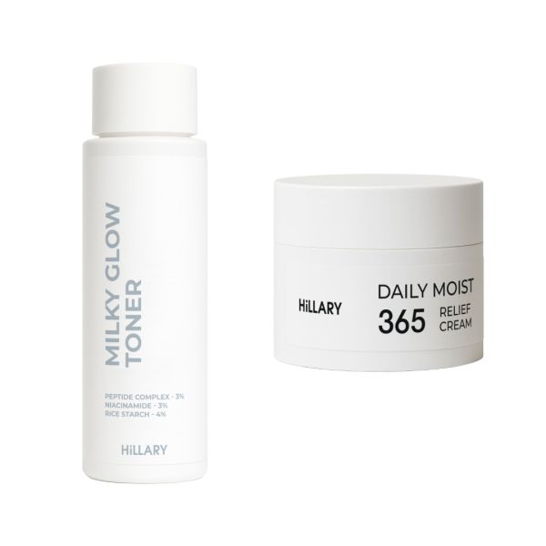 Набор для увлажнения и выравнивания тона Hillary 365 Hydration & Glow Set