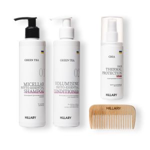 Набор для жирного типа волос Hillary Green Tea Phyto-essential with Thermal Protection