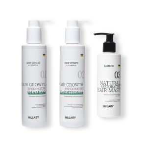 Набор Hop Cones & B5 Hair Growth Invigorating + Естественная маска Bamboo