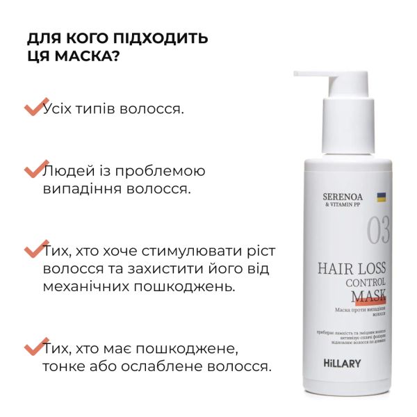 Набор комплексного ухода против выпадения волос Hillary Perfect Hair Serenoa