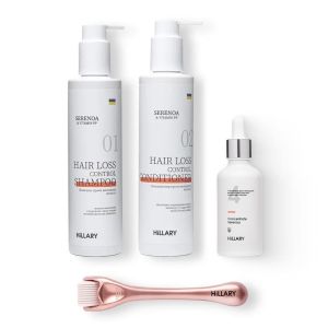 Набор против выпадения волос + Мезороллер для кожи головы Hillary
