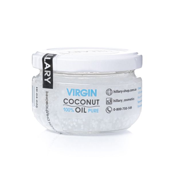 Нерафинированное кокосовое масло Hillary VIRGIN COCONUT OIL, 100 мл