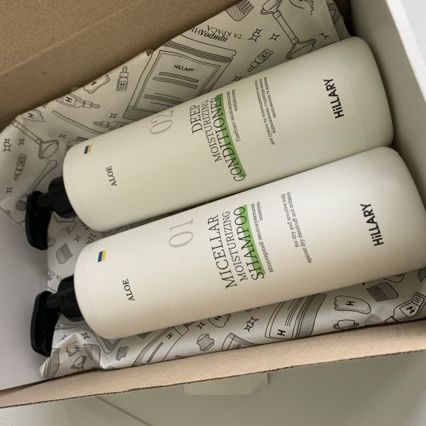 Шампунь + Кондиционер Hillary Aloe Micellar Moisturizing, 500 мл