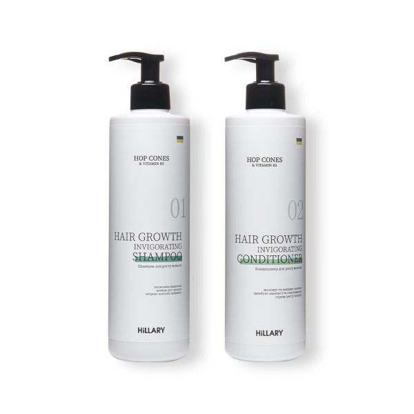 Шампунь + Кондиционер Hillary Hop Cones & B5 Hair Growth Invigorating, 500 мл