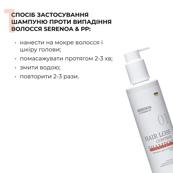Шампунь + Кондиционер Hillary Serenoa & РР Hair Loss Control, 500 мл