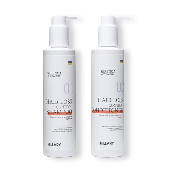 Шампунь + Кондиционер против выпадения волос Hillary Serenoa & РР Hair Loss Control Shampoo