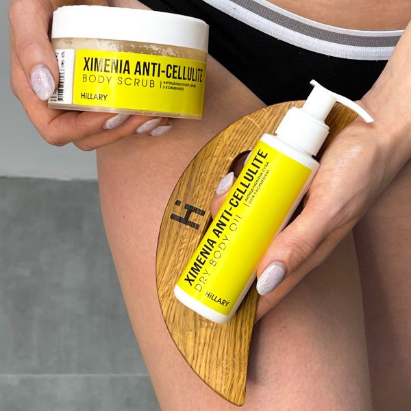 Скребок гуаша для тела + Антицеллюлитные средства Химения Anti-cellulite