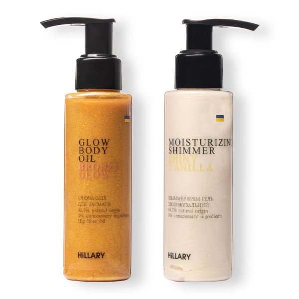Светящееся масло для загара Сhic Bronze + Шиммер крем-гель увлажняющий Shiny Vanilla
