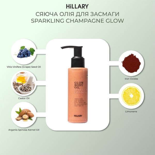 Светящееся масло для загара Sparkling Champagne + Шиммер крем-гель Nudе Rose