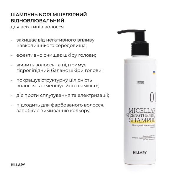 Сыворотка для волос Concentrate Serenoa + Шампунь для всех типов волос Nori Micellar и гребень