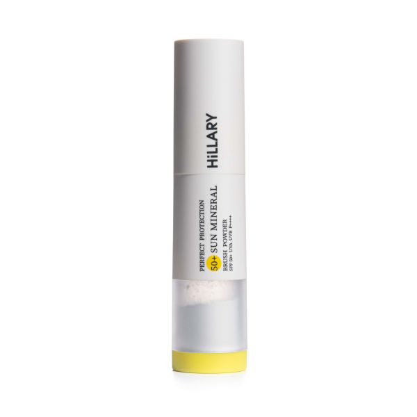 Солнцезащитная минеральная пудра прозрачная с SPF 50+ Hillary Perfect Protection Зеленый блестящий блестящий порошок зерен Matte SPF 50+, 4г