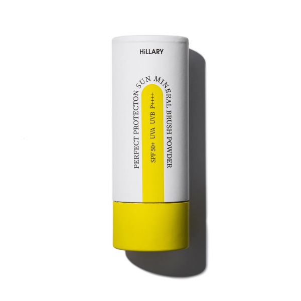 Солнцезащитная минеральная пудра прозрачная с SPF 50+ Hillary Perfect Protection Зеленый блестящий блестящий порошок зерен Matte SPF 50+, 4г
