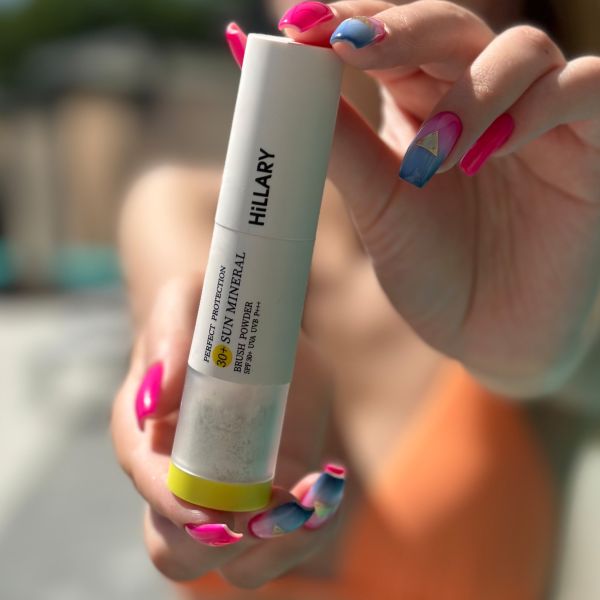 Солнцезащитная минеральная пудра натуральная бежевая с SPF 50+