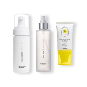 Солнцезащитный BB-крем SPF30+ Ivory + Очищающий набор по сухой коже