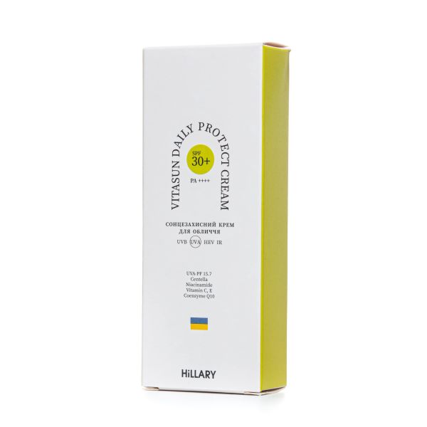 Сонцезахисний крем для обличчя SPF 30+ Hillary VitaSun Daily Protect Cream, 40 мл
