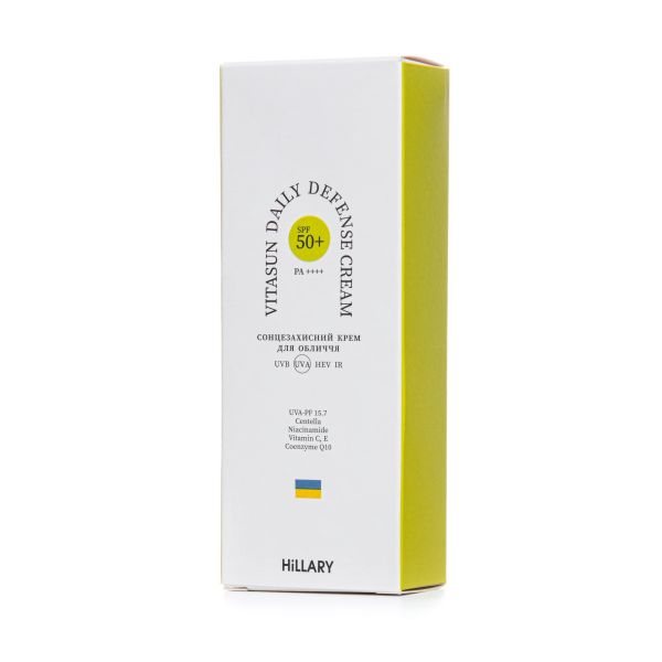 Сонцезахисний крем для обличчя SPF 50+ Hillary VitaSun Daily Defense Cream, 40 мл