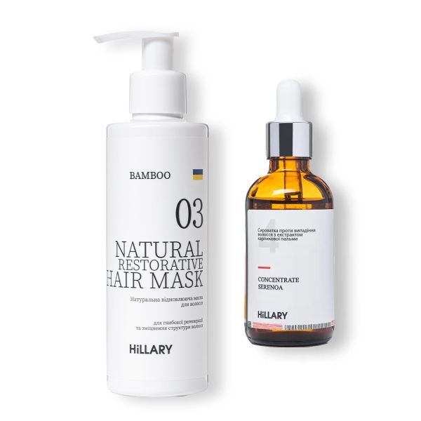 Сыворотка для роста волос SERENOA, 50 мл + Маска для волос BAMBOO Hair Mask, 200 мл